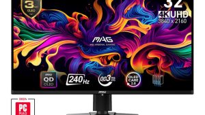 Monitor|MSI|MAG 321UPX QD-OLED|32"|Gaming|Panel QD-OLED|3840x2160|16:9|240Hz|Matte|0.03 ms|Swivel|Pivot|Height adjustable|Tilt|Colour Black|MAG321UPXQD-OLED