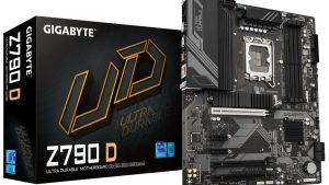 Mainboard|GIGABYTE|Intel Z790|LGA1700|ATX|Memory DDR5|Memory slots 4|2xPCI-Express 3.0 1x|1xPCI-Express 3.0 16x|1xPCI-Express 4.0 4x	|1xPCI-Express 5.0 16x|3xM.2|1xHDMI|1xDisplayPort|2xUSB 2.0|5xUSB 3.2|1xUSB-C|1xPS/2|1xRJ45|3xAudio port|Z790D