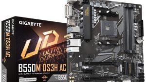 Mainboard|GIGABYTE|AMD B550|SAM4|Micro-ATX|Memory DDR4|Memory slots 4|1xPCI-Express 3.0 1x|1xPCI-Express 3.0 4x|1xPCI-Express 4.0 16x|2xM.2|1xDVI-D|1xHDMI|1xDisplayPort|4xUSB 2.0|4xUSB 3.2|1xPS/2|1xRJ45|3xAudio port|B550MDS3HAC1.7