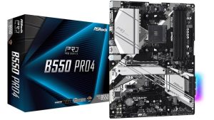Mainboard|ASROCK|AMD B550|SAM4|ATX|2xPCI-Express 3.0 1x|1xPCI-Express 3.0 16x|2xM.2|1xPCI-Express 4.0 16x|Memory DDR4|Memory slots 4|1x15pin D-sub|1xHDMI|1xUSB type C|5xUSB 3.2|1xPS/2|1xRJ45|3xAudio port|B550PRO4