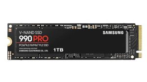 SSD|SAMSUNG|990 PRO|1TB|M.2|PCIE|NVMe|MLC|Write speed 6900 MBytes/sec|Read speed 7450 MBytes/sec|2.3mm|TBW 600 TB|MTBF 1500000 hours|MZ-V9P1T0BW