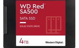 SSD|WESTERN DIGITAL|Red SA500|4TB|SATA 3.0|Write speed 520 MBytes/sec|Read speed 560 MBytes/sec|2,5"|TBW 500 TB|MTBF 1750000 hours|WDS400T2R0A