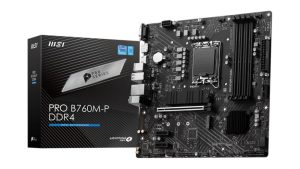 Mainboard|MSI|Intel B760 Express|LGA1700|Micro-ATX|Memory DDR4|Memory slots 4|2xPCI-Express 1x|1xPCI-Express 16x|2xM.2|1x15pin D-sub|1xHDMI|1xDisplayPort|4xUSB 2.0|1xUSB 3.2|1xUSB-C|2xPS/2|1xRJ45|3xAudio port|PROB760M-PDDR4