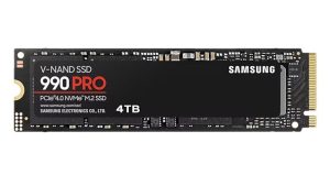 SSD|SAMSUNG|990 PRO|4TB|M.2|PCIe Gen4|NVMe|TLC|Write speed 6900 MBytes/sec|Read speed 7450 MBytes/sec|2.3mm|TBW 2400 TB|MTBF 1500000 hours|MZ-V9P4T0BW