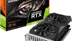 Graphics Card|GIGABYTE|NVIDIA GeForce RTX 3050|6 GB|GDDR6|96 bit|PCIE 4.0 16x|Memory 14000 MHz|GPU 1477 MHz|2xHDMI|2xDisplayPort|GV-N3050WF2OCV2-6GD