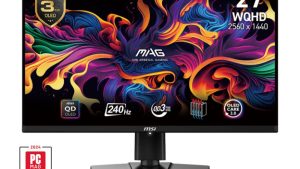 Monitor|MSI|26.5"|Gaming|Panel QD-OLED|2560x1440|16:9|240Hz|Matte|0.03 ms|Swivel|Pivot|Height adjustable|Tilt|Colour Black|MAG271QPXQD-OLEDE2