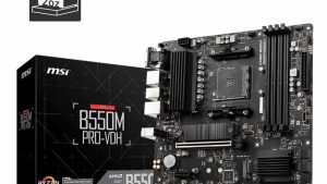 Mainboard|MSI|AMD B550|SAM4|MicroATX|Memory DDR4|Memory slots 4|2xPCI-Express 3.0 1x|1xPCI-Express 4.0 16x|2xM.2|1x15pin D-sub|1xHDMI|1xDisplayPort|2xAudio-In|1xAudio-Out|2xUSB 2.0|4xUSB 3.2|1xPS/2|1xRJ45|B550MPRO-VDH
