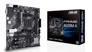 Mainboard|ASUS|AMD A520|SAM4|MicroATX|2xPCI-Express 3.0 1x|1xPCI-Express 3.0 16x|1xM.2|Memory DDR4|Memory slots 2|1x15pin D-sub|1xHDMI|2xUSB 2.0|4xUSB 3.2 type B|1xPS/2|3xStereo jack 3.5mm|1xRJ45|PRIMEA520M-K