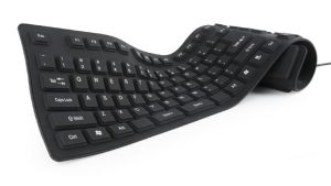 KEYBOARD FLEXIBLE USB ENG/BLACK KB-109F-B GEMBIRD