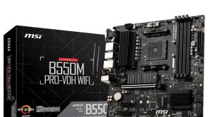 Mainboard|MSI|AMD B550|SAM4|MicroATX|2xPCI-Express 3.0 1x|2xM.2|1xPCI-Express 4.0 16x|Memory DDR4|Memory slots 4|1x15pin D-sub|1xHDMI|1xDisplayPort|2xUSB 2.0|4xUSB 3.2|1xPS/2|1xRJ45|3xAudio port|B550MPRO-VDHWIFI