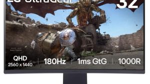 LCD Monitor|LG|32GS60QC-B|32"|Gaming/Curved|Panel VA|2560x1440|16:9|180 Hz|Matte|1 ms|Tilt|32GS60QC-B