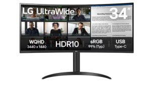 LCD Monitor|LG|34WR55QK-B|34"|Business/Curved/21 : 9|Panel VA|3440x1440|21:9|100Hz|5 ms|Height adjustable|Tilt|Colour Black|34WR55QK-B