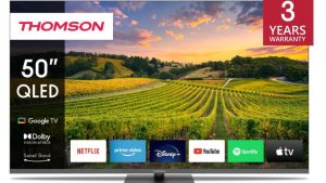 TV Set|THOMSON|50"|4K/Smart|QLED|3840x2160|Bluetooth|Google TV|50QG5C14