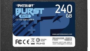 SSD|PATRIOT|Burst Elite|240GB|SATA 3.0|3D NAND|Write speed 320 MBytes/sec|Read speed 450 MBytes/sec|2,5"|TBW 100 TB|PBE240GS25SSDR
