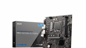 Mainboard|MSI|Intel H610|LGA1700|MicroATX|Memory DDR4|Memory slots 2|1xPCI-Express 3.0 1x|1xPCI-Express 4.0 16x|1xM.2|1x15pin D-sub|1xHDMI|1xDisplayPort|2xAudio-In|1xAudio-Out|4xUSB 2.0|2xUSB 3.2|1xPS/2|1xRJ45|PROH610M-GDDR4