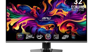 Monitor|MSI|31.5"|Gaming/4K|Panel QD-OLED|3840x2160|16:9|Matte|0.03 ms|Swivel|Pivot|Height adjustable|Tilt|Colour Black|MPG321URXQD-OLED