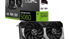 Graphics Card|ASUS|NVIDIA GeForce RTX 5060|8 GB|GDDR7|128 bit|PCIE 5.0 16x|Dual Slot Fansink|1xHDMI|3xDisplayPort|DUAL-RTX5060-O8G