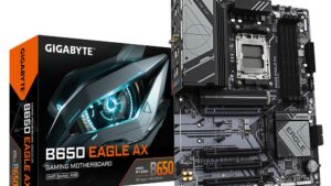 Mainboard|GIGABYTE|AMD B650|SAM5|ATX|Memory DDR5|Memory slots 4|1xPCI-Express 16x|3xPCI-Express 3.0 16x|3xM.2|2xHDMI|1xDisplayPort|6xUSB 2.0|2xUSB 3.2|1xUSB-C|1xRJ45|3xAudio port|B650EAGLEAX