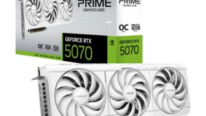Graphics Card|ASUS|NVIDIA GeForce RTX 5070|12 GB|GDDR7|192 bit|Triple slot Fansink|1xHDMI|3xDisplayPort|PRIME-RTX5070-O12G-WHITE