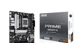Mainboard|ASUS|AMD B850|SAM5|Micro-ATX|Memory DDR5|Memory slots 2|1xPCI-Express 4.0 16x|1xPCI-Express 5.0 16x|2xM.2|1xHDMI|1xDisplayPort|4xUSB 2.0|4xUSB 3.2|1xPS/2|3xAudio port|PRIMEB850M-K