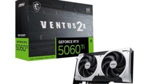 Graphics Card|MSI|NVIDIA GeForce RTX 5060 Ti|8 GB|GDDR7|128 bit|PCIE 5.0 16x|Dual Slot Fansink|1xHDMI|3xDisplayPort|5060TI8GVENTUS2XOCPL