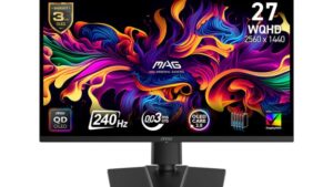 Monitor|MSI|MAG 271QP QD-OLED X24|26.5"|Gaming|Swivel|Pivot|Height adjustable|Tilt|Matte|Panel QD-OLED|2560x1440|16:9|240 ??|0.03 ms|Colour Black|MAG271QPQDOLEDX24