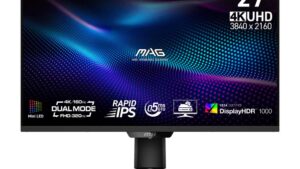 LCD Monitor|MSI|MAG 274UPDF E16M|27"|Gaming/Frameless/4K|Matte|Panel IPS|3840x2160|16:9|160Hz|0.5 ms|Colour Black|MAG274UPDFE16M