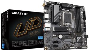 Mainboard|GIGABYTE|Intel B760 Express|LGA1700|Micro-ATX|Memory DDR5|Memory slots 4|2xPCI-Express 3.0 1x|1xPCI-Express 4.0 16x|2xM.2|1xHDMI|2xDisplayPort|2xAudio-In|1xAudio-Out|2xUSB 2.0|3xUSB 3.2|1xUSB-C|1xPS/2|1xRJ45|B760MDS3HAX1.3