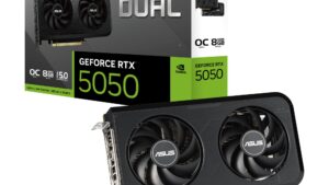 Graphics Card|ASUS|NVIDIA GeForce RTX 5050|8 GB|GDDR6|128 bit|PCIE 5.0 16x|Dual Slot Fansink|DUAL-RTX5050-O8G