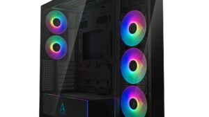Case|ARCTIC|Xtender (Mirror Black)|MidiTower|Case product features Transparent panel|Not included|Colour White|ACPCC00018A