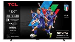 TV Set|TCL|98 "|4K Ultra HD|3840 x 2160 pixels|Flat|16:9|QD-Mini LED|98Q6C