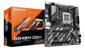 Mainboard|GIGABYTE|AMD B840|Socket AM5|micro ATX|RAM DDR5-SDRAM|2xSlots|2xNumber of M.2 (M) slots|B840MD2H1.2