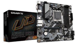 Mainboard|GIGABYTE|AMD A620|Socket AM5|micro ATX|RAM DDR5-SDRAM|4xSlots|1xPCI Express x1 slots|1xPCI Express x16 slots|1xNumber of M.2 (M) slots|A620MDS3H2.0