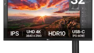 LCD Monitor|LG|31.5"|Panel IPS|3840x2160|16:9|60Hz|5 ms|Speakers|Swivel|Pivot|Height adjustable|Tilt|Colour Black|32UN880K-B